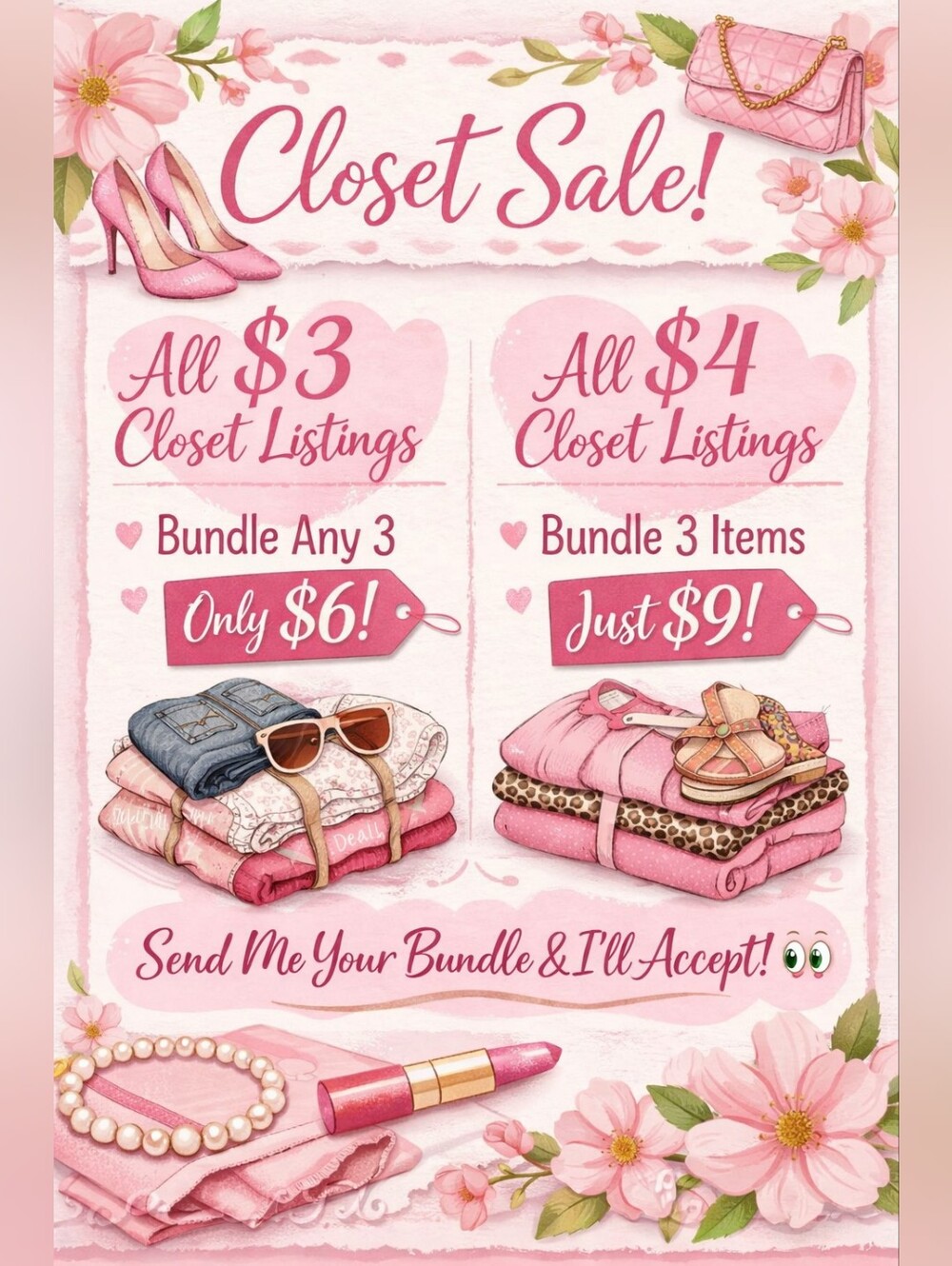 Closet Sale Graphic - Pink Floral Boutique Promo
